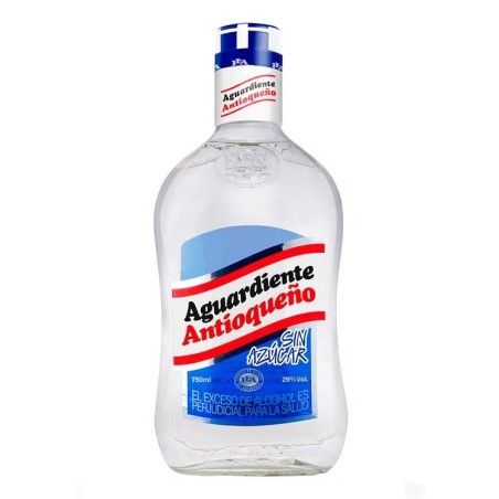 AGUARDIENTE ANTIOQUEÑO SIN AZUCAR BOTELLA X 750 ML CJ X 20 UND
