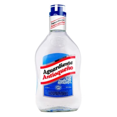AGUARDIENTE ANTIOQUEÑO SIN AZUCAR MEDIA X 375 ML CJ X 30 UND