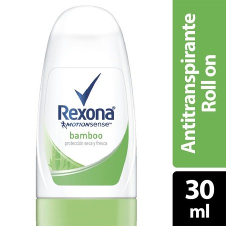 DESODORANTE MINI ROLL ON BAMBOO REXONA X 30 ML CJ X 12 UND