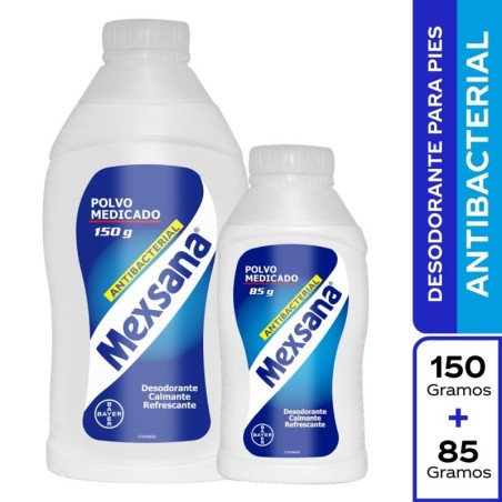 TALCO MEXSANA X150 GR GRATIS TALCO MEXSANA X 85 GR CJ X 20 UND