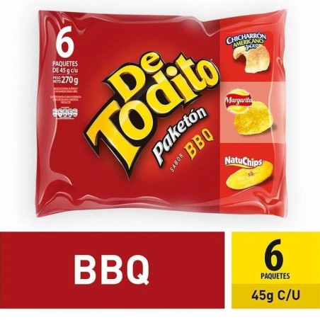 DETODITO BBQ X 45 GR X 6 UND CJ X 6 UND