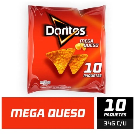 DORITOS X 10 UND X 34 GR CJ X 8 UND
