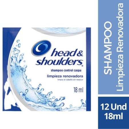 SHAMPOO H&S LIMPIEZA RENOVADORA X 18 ML X 12 UND CJ X 25 UND