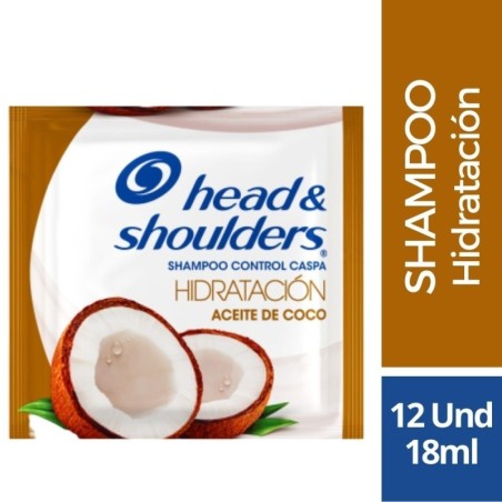 SHAMPOO H&S HIDRATACION X 18 ML X 12 UND CJ X 25 UND