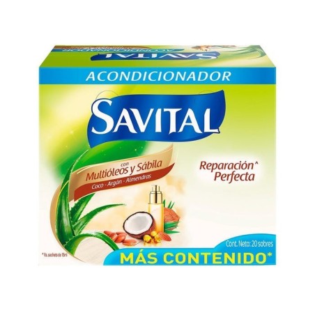 ACONDICIONADOR SAVITAL MULTIOLEOS X 20 UND X 25 ML CJ X 24 UND