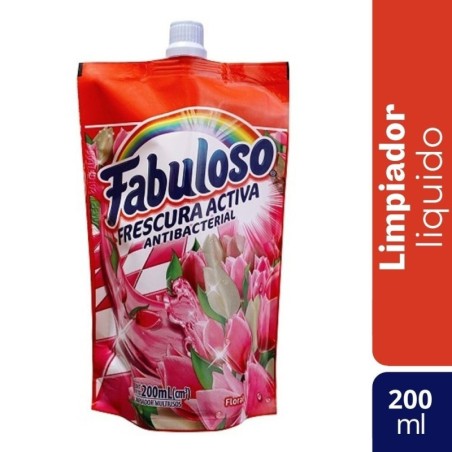 LIMPIADOR FABULOSO FLORAL DOYPACK X 200 ML CJ X 72 UND