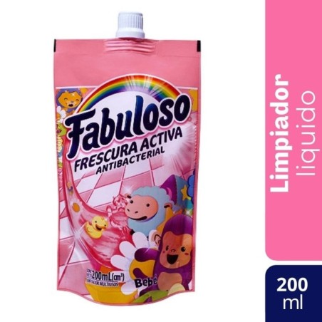 LIMPIADOR FABULOSO BEBE DOYPACK X 200 ML CJ X 72 UND