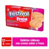 GALLETA FESTIVAL PEQUEÑA  FRESA X 12 GR