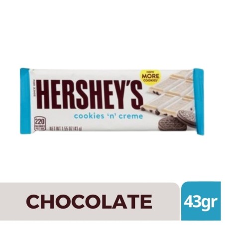 CHOCOLATINA HERSHEY'S COOKIES AND CREAM X 43 GR