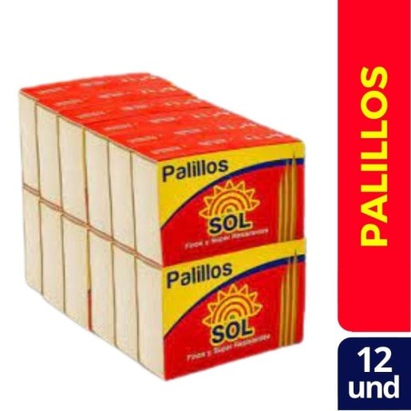 PALILLOS EL SOL X 12 UND CJ X 12 UND