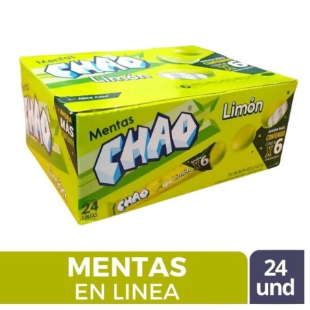 MENTA CHAO EN LINEA LIMON X 6 x 24 UND CJ X 12 UND