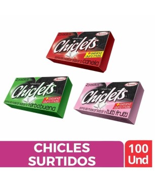 CHICLES ADAMS PEQUEÑOS SURTIDOS X 100 UND