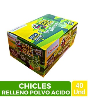 CHICLE SUPER HIPER ACIDO MOLECULAS X 40 UND