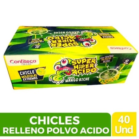 CHICLEs SUPER HIPER ACIDO MOLECULAS X 40 UND CJ X 36 UND