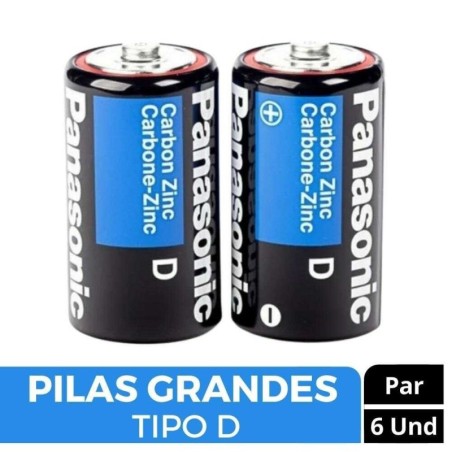 PILAS GRANDE TIPO D  CARBONO PANASONIC X 12 UND CJ X 32 UND