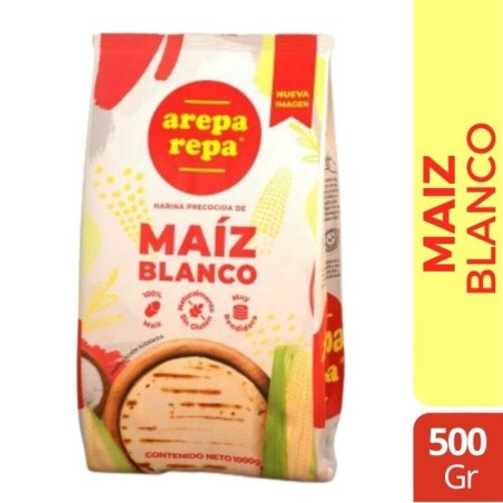 HARINA AREPA BLANCA X 500 GR CJ X 24 UND