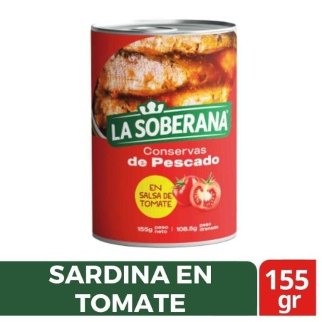 SALMON SOBERANA EN SALA DE TOMATE X 155 GR  CJ X 50 UND
