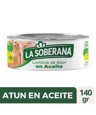 ATUN SOBERANA LOMO EN AGUA X 140 GR