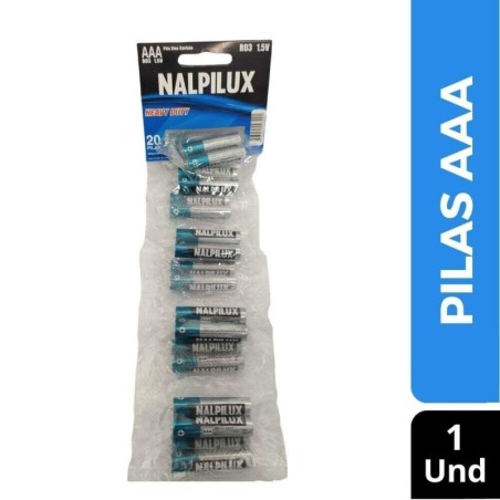 PILAS AAA NALPILUX CARBON X 20 UND