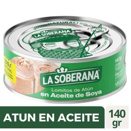 ATUN SOBERANA LOMO EN ACEITE X 140 GR  CJ X 48 UND