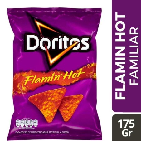 DORITOS MEGA FLAMIN HOT FAMILIAR X 175 GR CJ X 18 UND