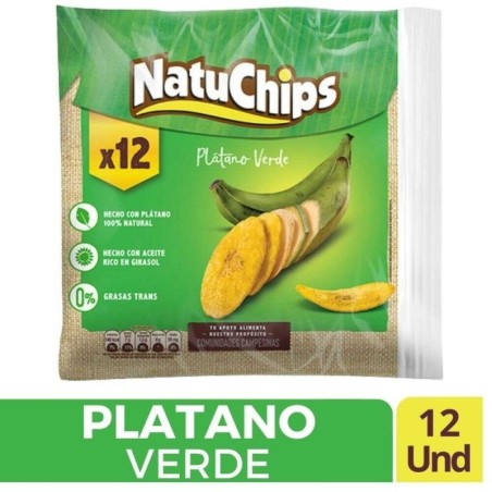 NATUCHIPS PLATANO VERDE X 12 UND CJ X 7 UND