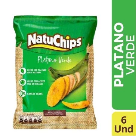 NATUCHIPS PLATANO VERDE X 6 UND