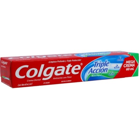 CREMA DENTAL COLGATE TRIPLE ACCION X 60 ML CJ X 72 UND