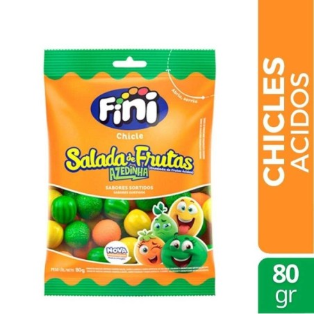 CHICLES FINI ACIDO ENSALADA x 80 GR CJ X 12 UND