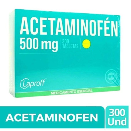 ACETAMINOFEN LAPROFF X 500 X 300 UND CJ X 54 UND
