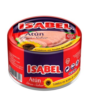 ATUN ISABEL EN ACEITE DE GIRASOL X 142 GR CJ X 48 UND