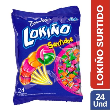 BOMBON LOKINO SURTIDO X 24 UND CJ X 15 UND