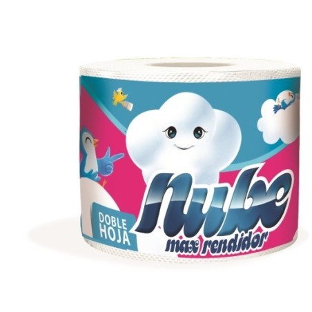 PAPEL HIGIENICO NUBE DOBLE HOJA X 12 UND