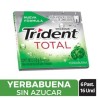 CHICLES TRIDENT TOTAL YERBABUENA X 6 X 16 UND