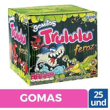 GOMAS TRULULU FEROZ X 25 UND GR CJ X 12 UND