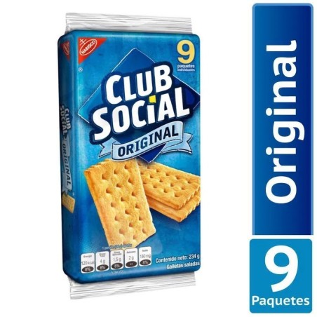 GALLETAS CLUB SOCIAL ORIGINAL X 9 UND CJ X 24 UND