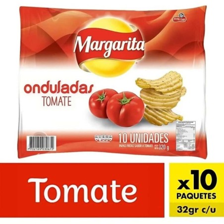 PAPAS MARGARITA ONDULADAS DE TOMATES X 10 UND CJ X 6 UND