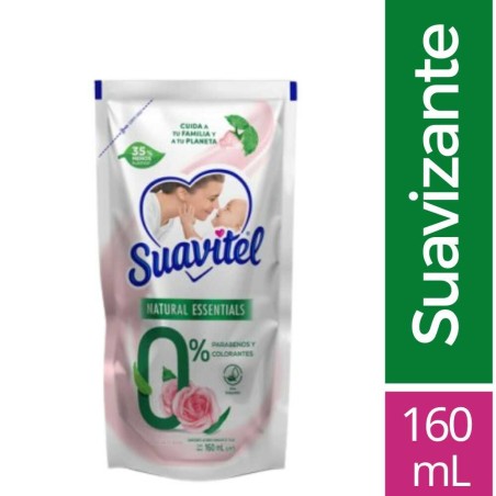 SUAVIZANTE SOFLAN SUAVITEL NATURAL ESSENTIALS DOYPACK X 180 ML CJ X 56 UND