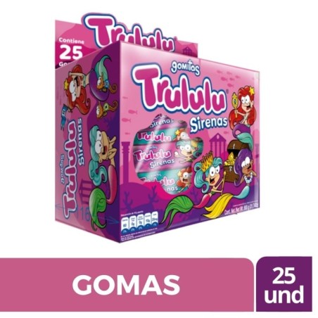GOMAS TRULULU SIRENAS X 25 UND CJ X UND