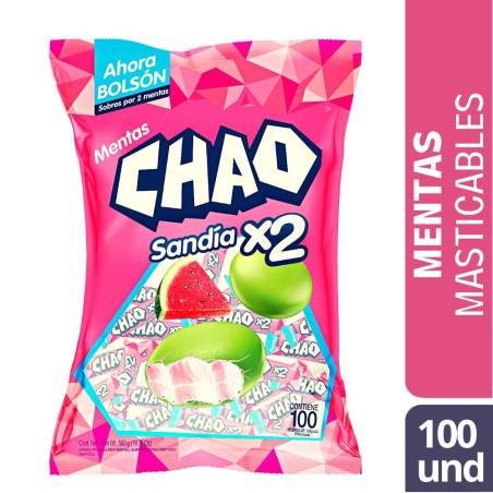 MENTA CHAO SANDIA X2 X 100 UND CJ X 18 UND