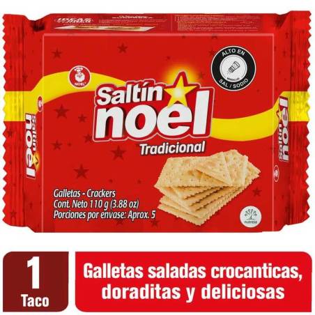 GALLETAS SALTIN NOEL TACO X 110 GR  CJ X 48 UND