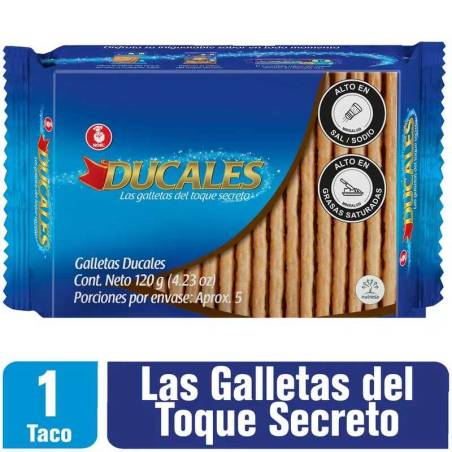 GALLETAS DUCALES TACO X 120 GR  CJ X 96 UND