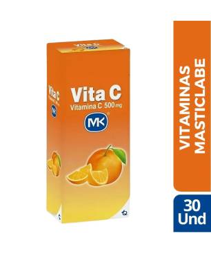 VITA C VITAMINAS MASTICABLES X 30 UND CJ X 48 UND