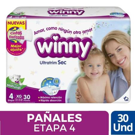 PAÑALES WINNY ETAPA 4 X 30 UND CJ X 8 UND