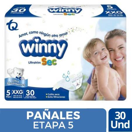 PAÑALES WINNY ETAPA 5 X 30 UND CJ X 8 UND