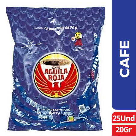 CAFE AGUILA ROJA X 25 UND X 50 GR CJ X 4 UND