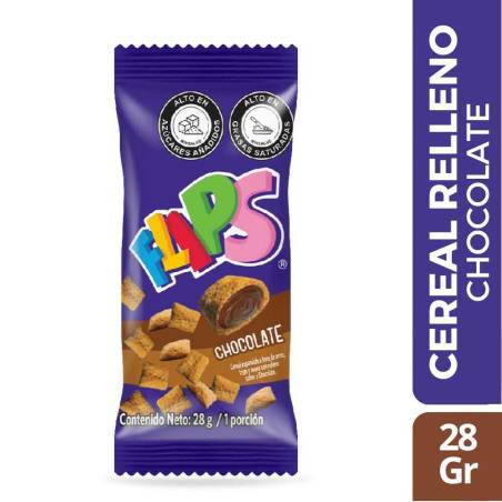 CEREAL RELLENO DE CHOCOLATE FLIPS X 28 GR CJ X UND