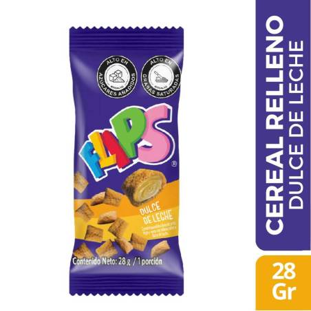 CEREAL RELLENO DE DULCE DE LECHE FLIPS X 28 GR CJ X UND