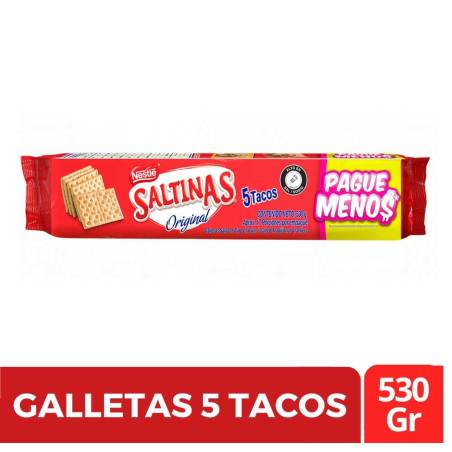 GALLETAS SALTINAS 5 TACOS X 530 GR CJ X 18 UND