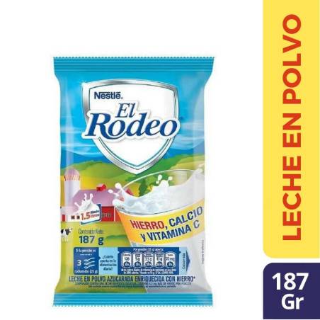 LECHE EN POLVO EL RODEO X 187 GR CJ X 60 UND